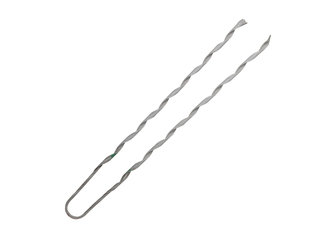 Remate Preformado de Recto de 1/8" Acero de Galvanizado por Inmersión en Caliente para Fibra optica