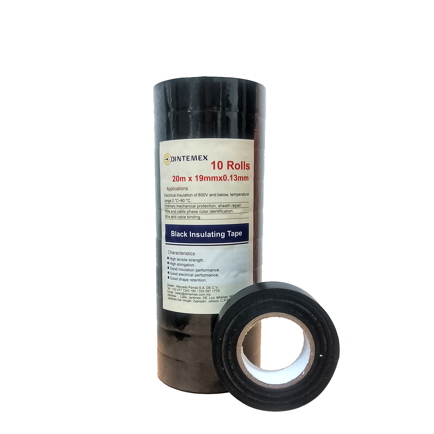 Cinta Aislante de Uso General DINTEMEX (10 PIEZAS)
