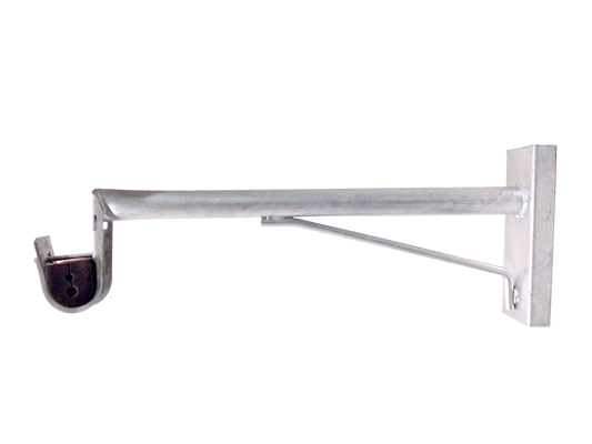 Brazo Extensión Herraje tipo J 100 cm reforzado doble Ojillo para Fibra Óptica ADSS