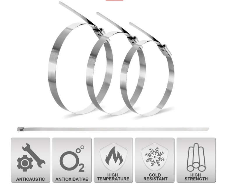 Cincho de Acero Inoxidable 200 mm x 4.3 mm