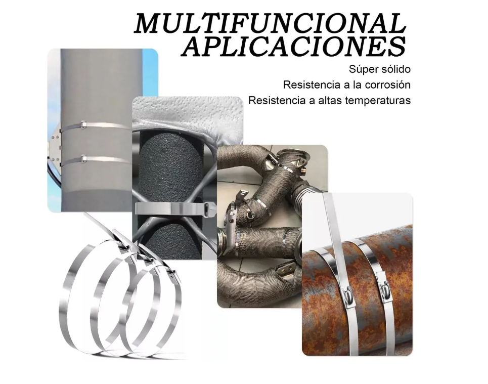 Cincho de Acero Inoxidable 200 mm x 4.3 mm