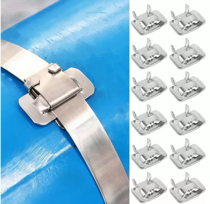 Hebilla de Acero Inoxidable 201 de 5/8" (100 Piezas)