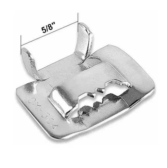 Hebilla de Acero Inoxidable 201 de 5/8" (100 Piezas)