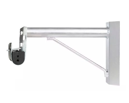 Brazo Extensión Herraje tipo J 40 cm reforzado doble Ojillo para Fibra Óptica ADSS